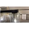 Image 2 : SAWYER 3 LIGHT VANITY. CARBON GREY AND MATTE NICKEL, CLEAR SEEDED GLASS.