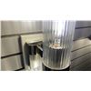 Image 4 : PAIR OF GENEVA 2 LIGHT WALL SCONCE. POLISHED NICKEL, CLEAR GLASS. RETAIL $1100