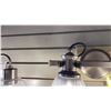 Image 2 : FLAGSHIP 2 LIGHT BATHROOM LIGHT. CLASSIC PEWTER, RIBBED GLASS.