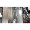 Image 2 : EVERLY SINGLE LIGHT PENDANT. NATURAL BRASS, CLEAR SEEDED GLASS. 14"W