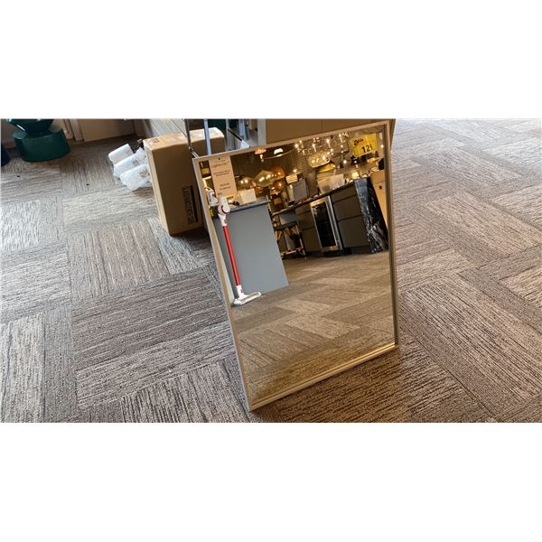 25" X 33" RECTANGULAR MIRROR BRUSHED NICKEL FRAME