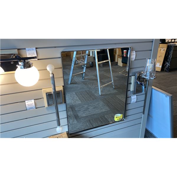 24" X 30" RECTANGULAR MIRROR POLISHED NICKEL FRAME