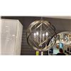 Image 1 : ROUSSEL 4 LIGHT CHANDELIER. CONTEMPORARY SILVER LEAF. 25"D