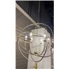 Image 4 : SOLARIS 6 LIGHT CHANDELIER. OLDE SILVER. 28"D