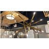 Image 1 : REGINA ANDREW, VIPER 12 LIGHT CHANDELIER. NATURAL BRASS. 43"D. RETAIL $2270