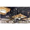 Image 1 : MADISON 9 LIGHT CHANDELIER. MATTE BLACK. 33"D