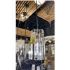 Image 2 : ALBERTON SINGLE LIGHT PENDANT. MATTE BLACK, CLEAR GLASS. 8"D