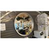 Image 1 : LOVE 18L GLASS PENDANT LIGHT. SILVER AND BLOWN GLASS. APPROX 37" DIAMETER. RETAIL $2299