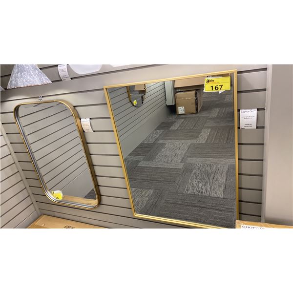 ELEGANT 24" X 32" BRASS FRAMED MIRROR. MODEL MR4072BR