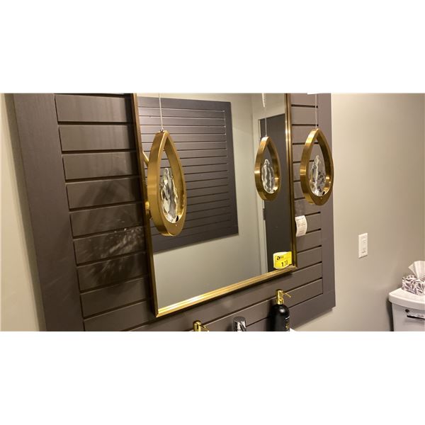 25" X 33" GOLD FRAMED MIRROR