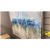 Image 2 : TIDAL WAVE. WALL ART, SILVER FRAME, OIL ON CANVAS. 36" X 48"