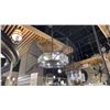 Image 1 : ARCADE 6 LIGHT PENDANT CARBON, PREMIUM FACETED CRYSTAL PANELS. 24"D