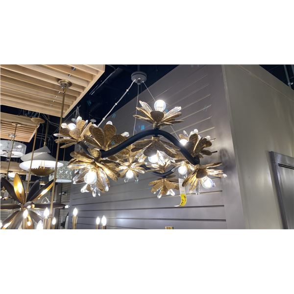 GISELLE 16 LIGHT CHANDELIER. DELPHINE, METAL, CRYSTAL GLASS. RETAIL $3340