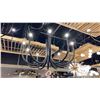Image 2 : ODENSA 10 LIGHT CHANDELIER. BLACK. APPROX 38"D