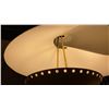 Image 3 : CARINI 3 LIGHT PENDANT. VINTAGE GOLD LEAF, GESSO WHITE. RETAIL $2140