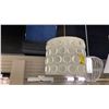 Image 1 : DOTTIE 3 LIGHT PENDANT. BURNISHED BRASH, MATTE WHITE SHADE. 21"D