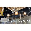 Image 1 : PALTA 9 LIGHT CHANDELIER. CHAMPAGNE BRONZE. 37"D