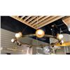 Image 2 : PALTA 9 LIGHT CHANDELIER. CHAMPAGNE BRONZE. 37"D