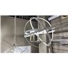 Image 1 : CAVALLO 5 LIGHT CHANDELIER. HAMMERED WHITE, BRUSHED NICKEL. 18"D