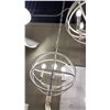 Image 2 : TULL 4 LIGHT CHANDELIER. MATTE WHITE. 15"D