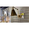 Image 1 : ALLOY 1 LIGHT WALL SCONCE. WARM BRASS WITH METAL SHADE.