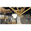 Image 3 : CUBIS SINGLE LIGHT CHANDELIER. GILD FINISH AND CLEAR BEVELED GLASS. 24"D RETAIL $2450