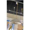 Image 4 : ELIOT LED PENDANT. PORTLAND GRAY WITH BEAUTIFUL GOLD LINK CHAIN. 16"D RETAIL $2130