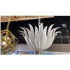 Image 1 : EDEN 4 LIGHT PENDANT. TEXTURED WHITE FINISH. 22"D