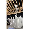 Image 2 : EDEN 4 LIGHT PENDANT. TEXTURED WHITE FINISH. 22"D