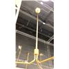 Image 5 : SACRAMENTO 3 LIGHT CHANDELIER. PATINA BRASS, SOFT SAND. 39"D