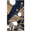 Image 2 : 5 LIGHT BRASS CHANDELIER. 44" ACROSS