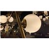 Image 3 : 5 LIGHT BRASS CHANDELIER. 44" ACROSS