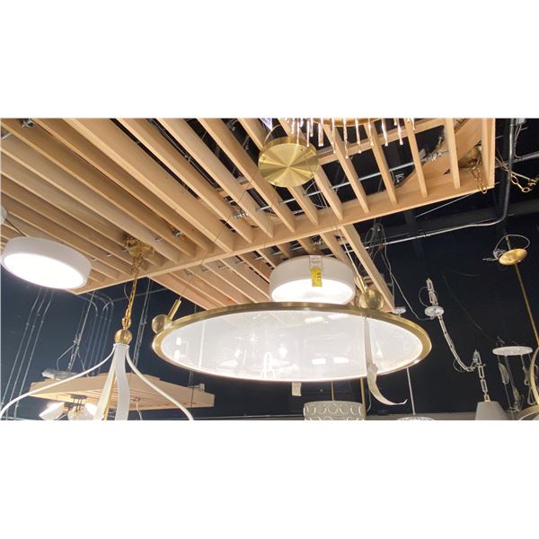 JOVIAN LED CHANDELIER. CHAMPAGNE GOLD. 30"D RETAIL $1900