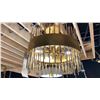 Image 1 : LENA 4 LIGHT SEMI FLUSH. FIRE AND ICE. GOLD LEAF. 15"D RETAIL $930