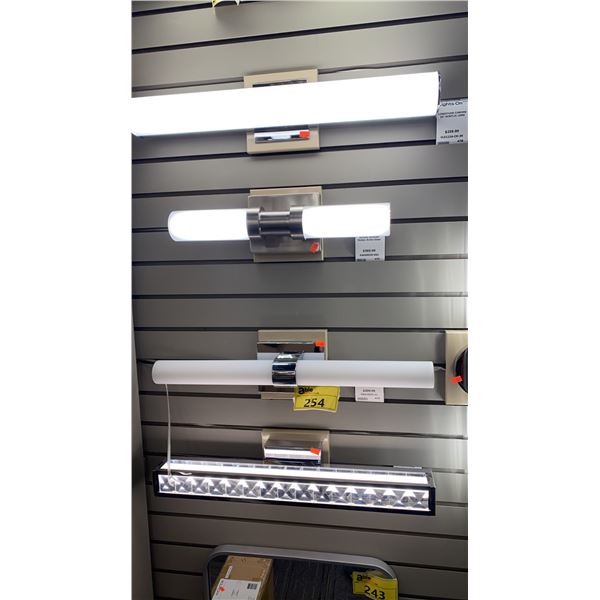 GROUP OF 4 BATHROOM LIGHTS. $1470