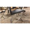 Image 4 : GLASS DINING TABLE WITH 4 CHAIRS. 79" X 39". GLASS TOP HAS SOME SCRATCHES