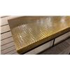 Image 2 : NIXON ANTIQUE BRASS LOOK SIDE TABLE 52" X 14" X 33"H RETAIL $2770