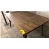Image 2 : 2 X SOLID WOOD TOP TABLES. 60"X39" HAS SOME SCRATCHES
