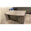 Image 1 : 71" X 41" EXECUTIVE DESK, MESH BACK CHAIR, 3 DRAWER PEDESTAL CABINET, ASST OFFICE TYPE SUPPLIES