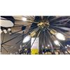 Image 2 : TIMBER 8 LIGHT PENDANT. BRASS AND BLACK
