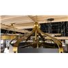 Image 2 : SHEFFIELD LED FAN. D'LIER MATTE BLACK WITH WARM BRASS ACCENTS. RETAIL $1730