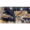 Image 1 : ERZO 10 LIGHT CHANDELIER. BLACK. 48"D
