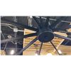 Image 3 : ERZO 10 LIGHT CHANDELIER. BLACK. 48"D