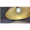 Image 3 : GAYA 1 LIGHT PENDANT. BLACK AND GOLD. 24"