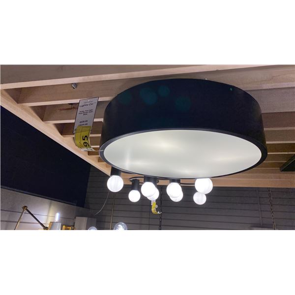 HARLEY 4 LIGHT FLUSH MOUNT. MATTE BLACK. 20"