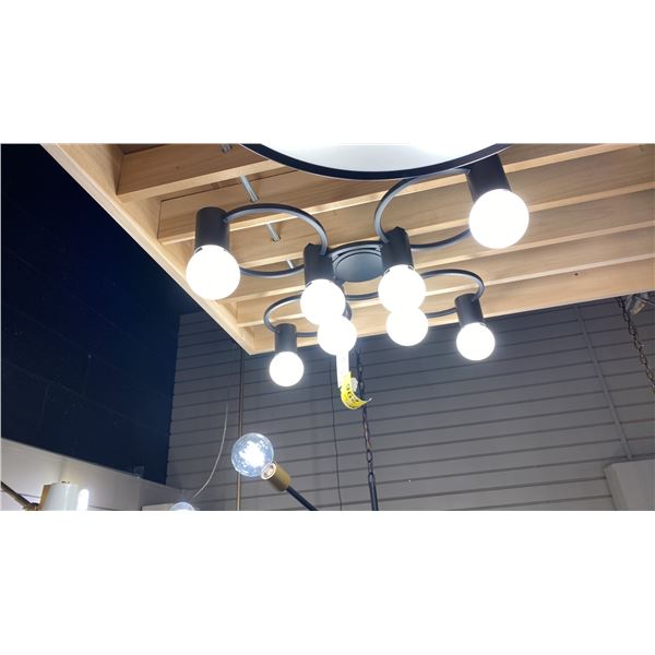 HOPE 8 LIGHT. SEMI FLUSH. TEXTURED BLACK.