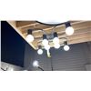Image 1 : HOPE 8 LIGHT. SEMI FLUSH. TEXTURED BLACK.
