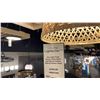 Image 2 : SINGLE LIGHT FLUSH MOUNT. NATURAL RATTAN. 13"D