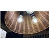 Image 3 : WICKER 3 LIGHT SEMI FLUSH. MATTE BLACK. 13"