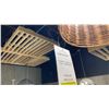Image 4 : WICKER 3 LIGHT SEMI FLUSH. MATTE BLACK. 13"